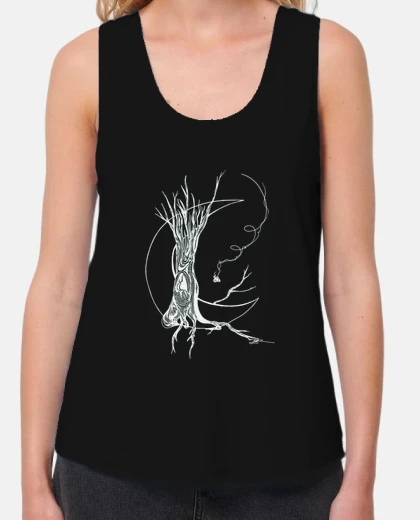 Tee-shirt Arbre lunaire en blanc
