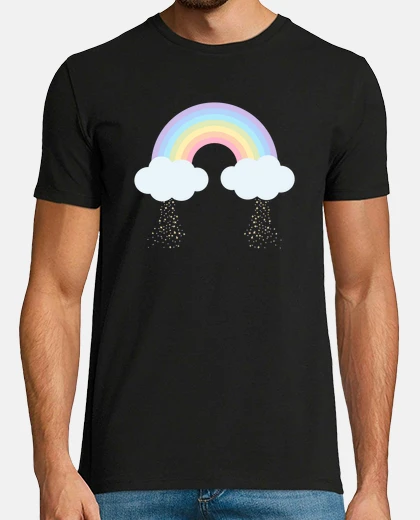 Tee-shirt Arc en ciel Kawaii pluie etoiles mochi