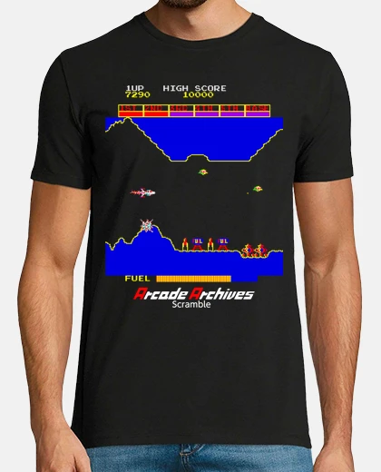 Camiseta Arcade Scramble Videojuego
