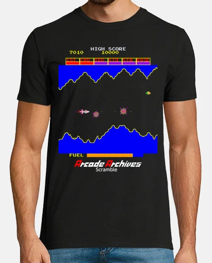 Camiseta Arcade Scramble Videojuego