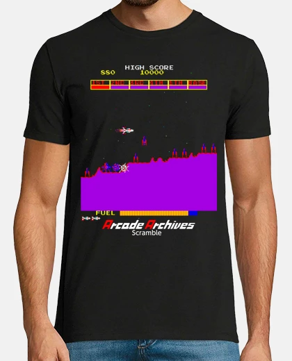 Camiseta Arcade Scramble Videojuego