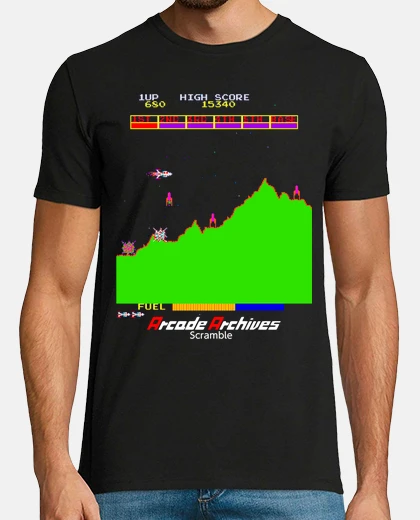 Camiseta Arcade Scramble Videojuego