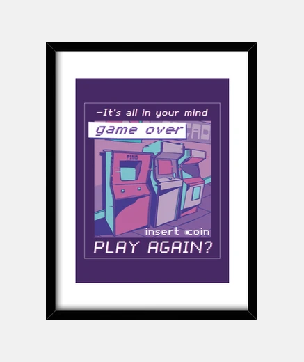 Cadre arcade vaporwave