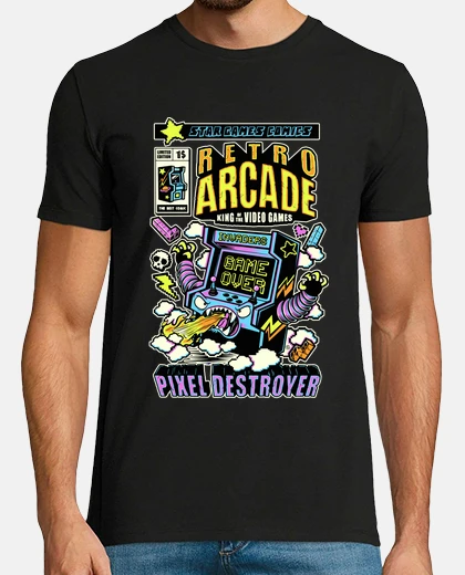 T-shirt arcade vintage - il re of games