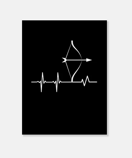 Wall archery heartbeat pulse bow and arrow