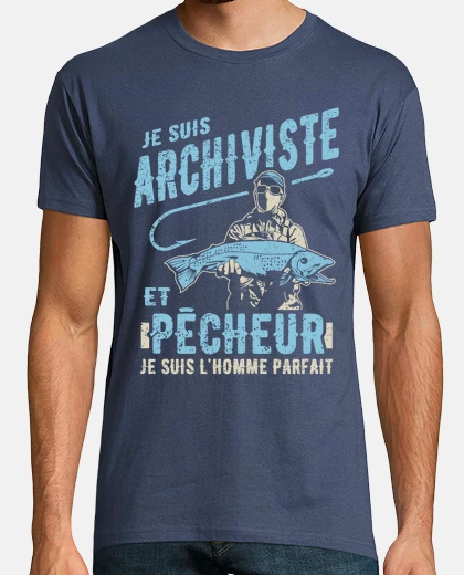 Tee-shirt archiviste et pêcheur