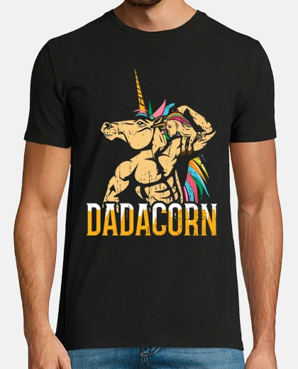 Camiseta arco iris unicornio papi mejor papá fel