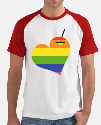 T-shirt arcobaleno iris cuore