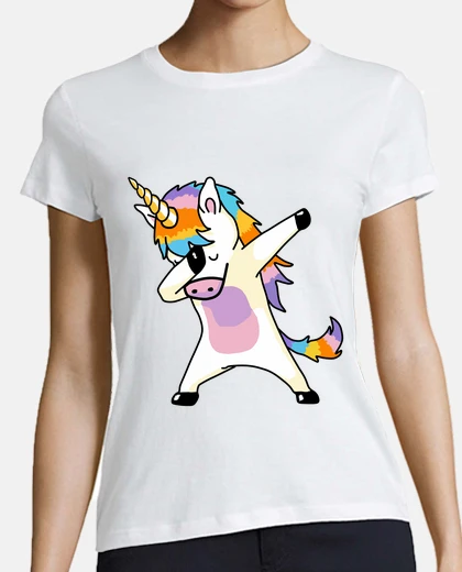 T-shirt arcobaleno unicorno kawaii