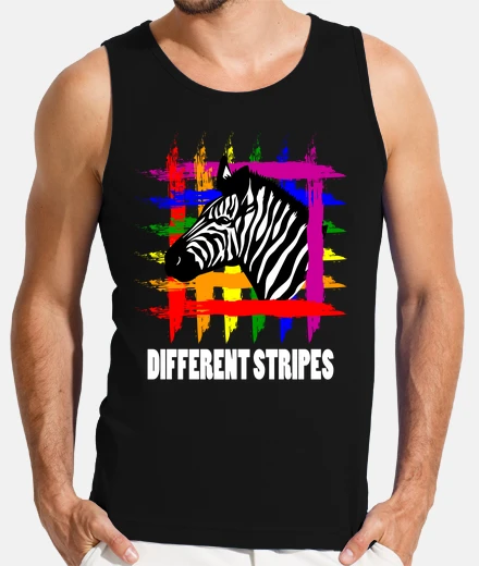 Camiseta arcoíris rayas de cebra mes del orgullo