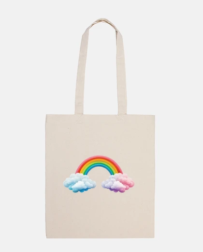 Bolsa arcoiris y nubes