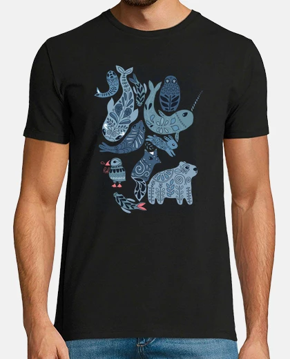 T-shirt Arctic Animals Narwhal Polar Bear Whale