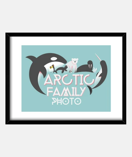 Framed arctic family photo