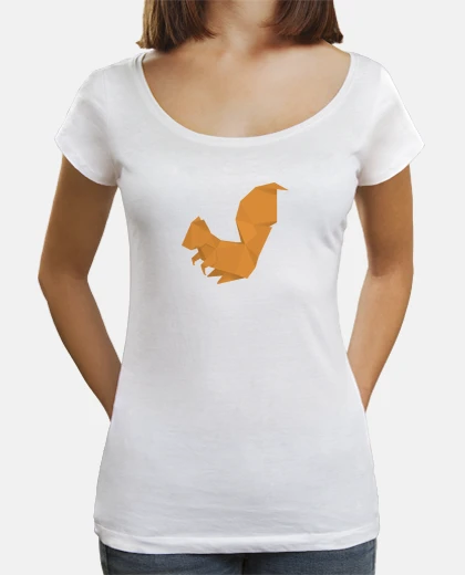 Ardilla naranja. Aplícalo sobre diferentes colores y estilos de camiseta de niño y adulto