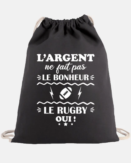 Sac Argent bonheur,rugby,rugbyman