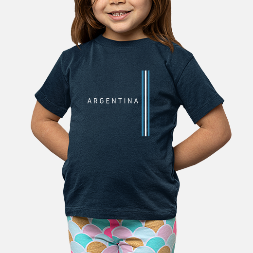 argentinian flag boy, short sleeve, navy blue