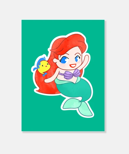 Tableau ariel, la petite sirène