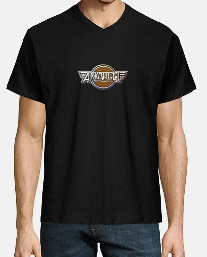 Camiseta Arkangel, logo, cuello V, T-shirt