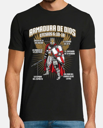 T-shirt armatura di dio cavaliere templare crociate cristiane spagnoli terzi