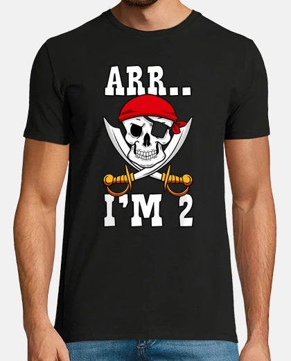 T-shirt Arr Im 2 Pirate Themed 2nd Birthday