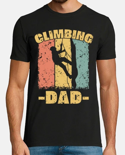 T-shirt arrampicata papà retrò