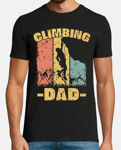 T-shirt arrampicata papà retrò
