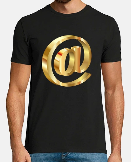 Camiseta Arroba dorada 3 D