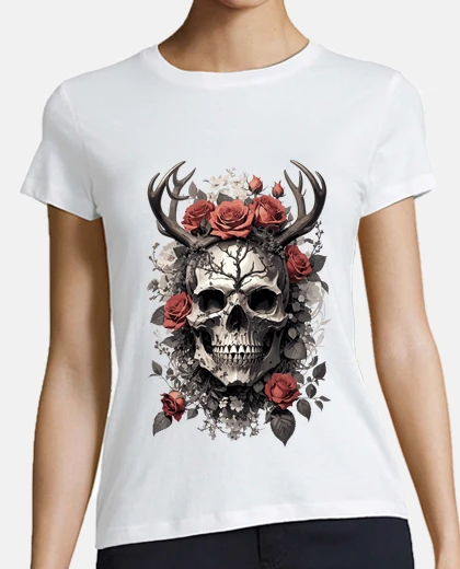 Tee-shirt Art audacieux Tete de mort et skull en