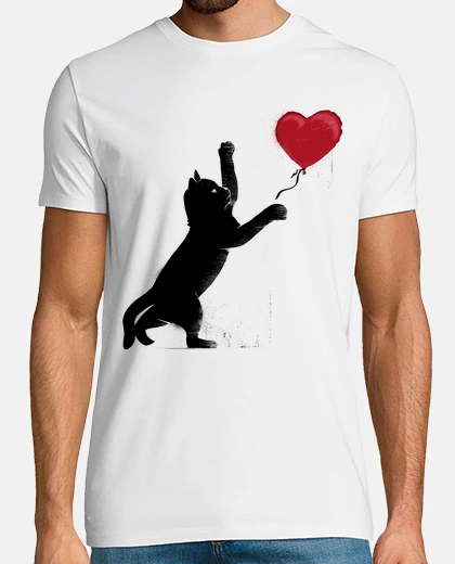 T-shirt arte di strada del gatto