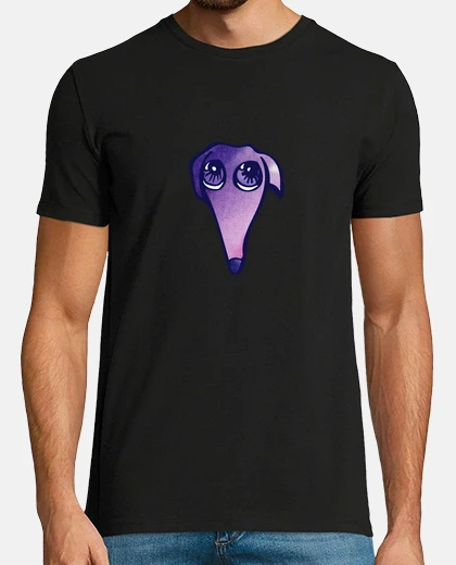 T-shirt arte galoscia di levriero viola