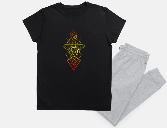 Pigiama arte geometrica ornamentale dell39ape