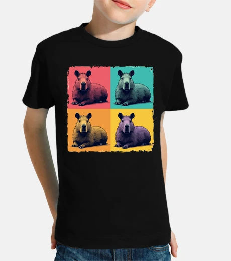 Ropa arte pop carpincho resumen neón colores