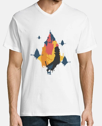 T-shirt arte spada in linea - real mmorpg