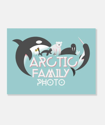 Stampa artico family foto