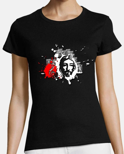 Playera Artistas con fe - Mujer, manga corta, negra, calidad premium