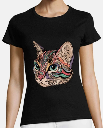 Playera artistic cat