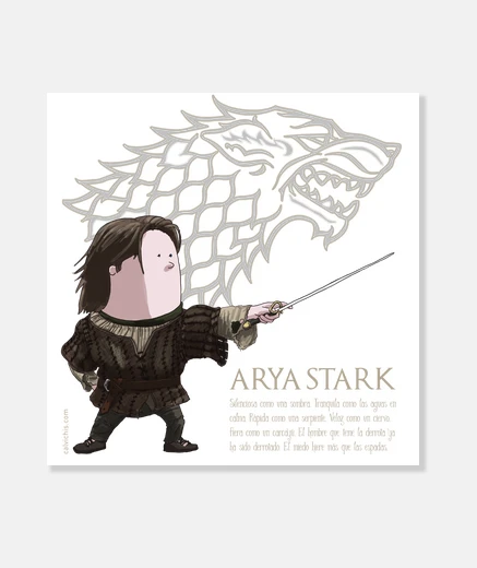 Lienzo Arya Stark by Calvichi&#39;s
