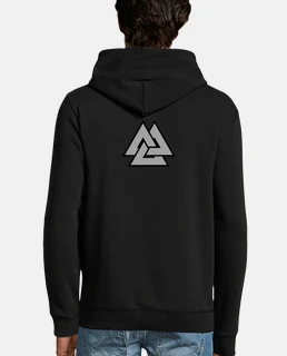 asatru valknut felpa, nera