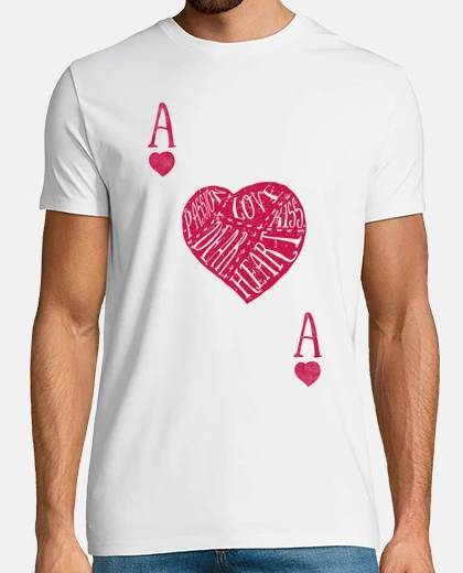T-shirt asso di cuori