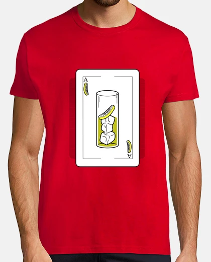 T-shirt asso di drink rosse