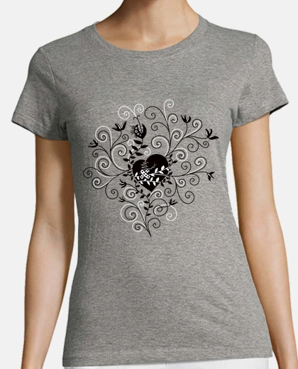 T-shirt astratto capriccioso cuore rotto fisso