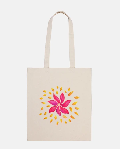 Borsa astratto capriccioso fiore acquerello rosa
