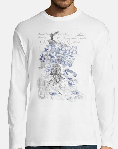 T-shirt astrazione con affine scritto
