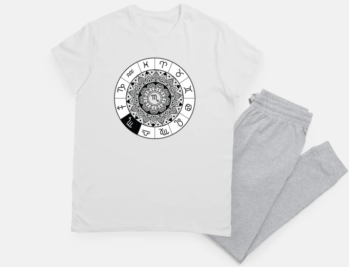Pyjama astrology mandala scorpio, horoscope, pluto