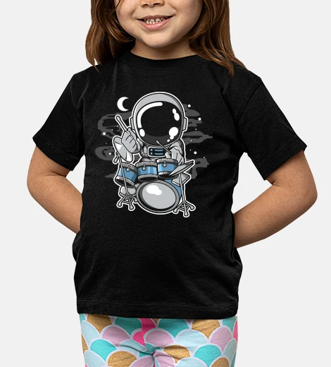 Kids astronaut 28 playing drums