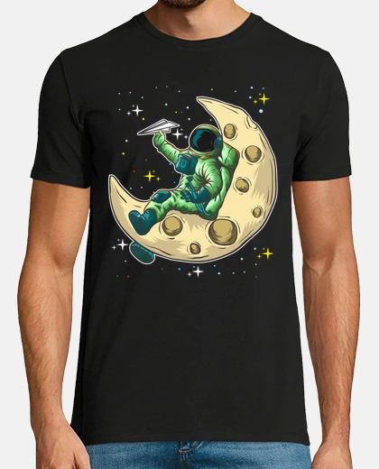 T-shirt astronauta luna aereo spaziale nasa spazio