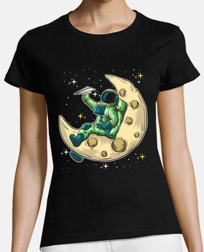 T-shirt astronauta luna aereo spaziale nasa spazio