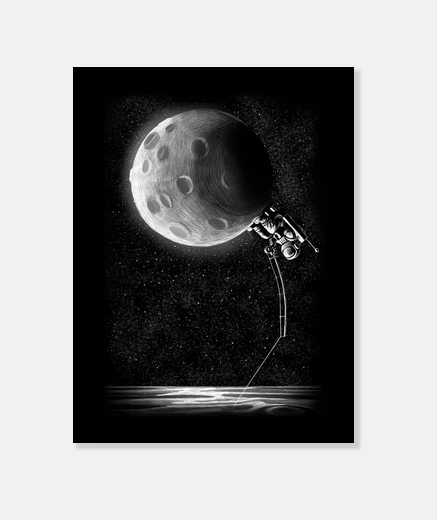 Stampa astronauta pescatore