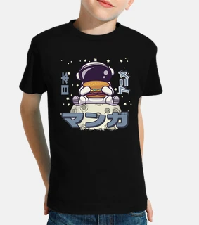 astronauta con una hamburguesa