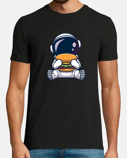 Tee-shirt astronaute avec un burger